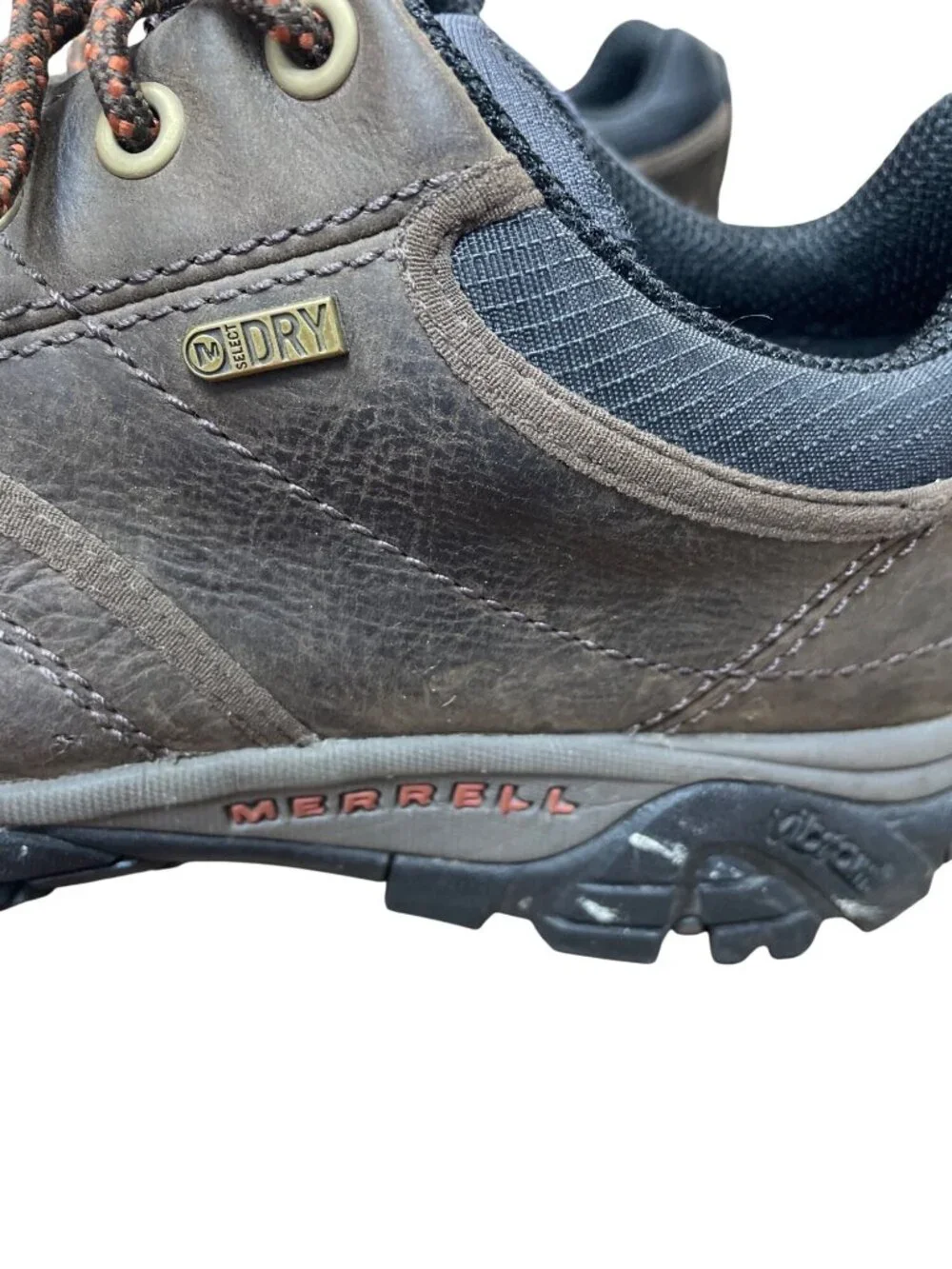 Merrell Vibram dry mens espresso leather casual sneakers shoes sz 14 SKU 10671